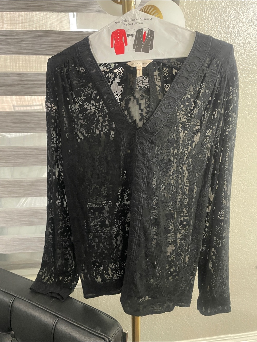 Rebecca Taylor pattern silk blouse